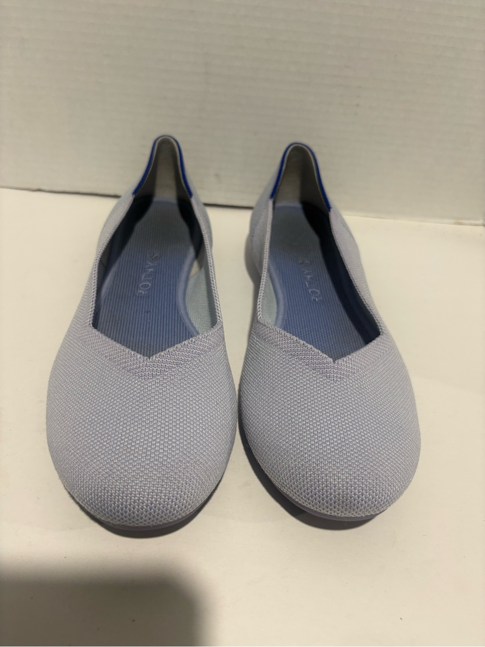 Rothy's Light Blue Knit Ballet Flats